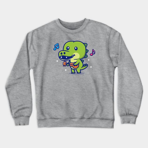 Cute Crocodile Playing Guitar Crewneck Sweatshirt by Catalyst Labs